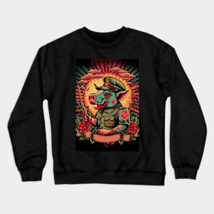 Psychedelic Pig Soldier Crewneck Sweatshirt